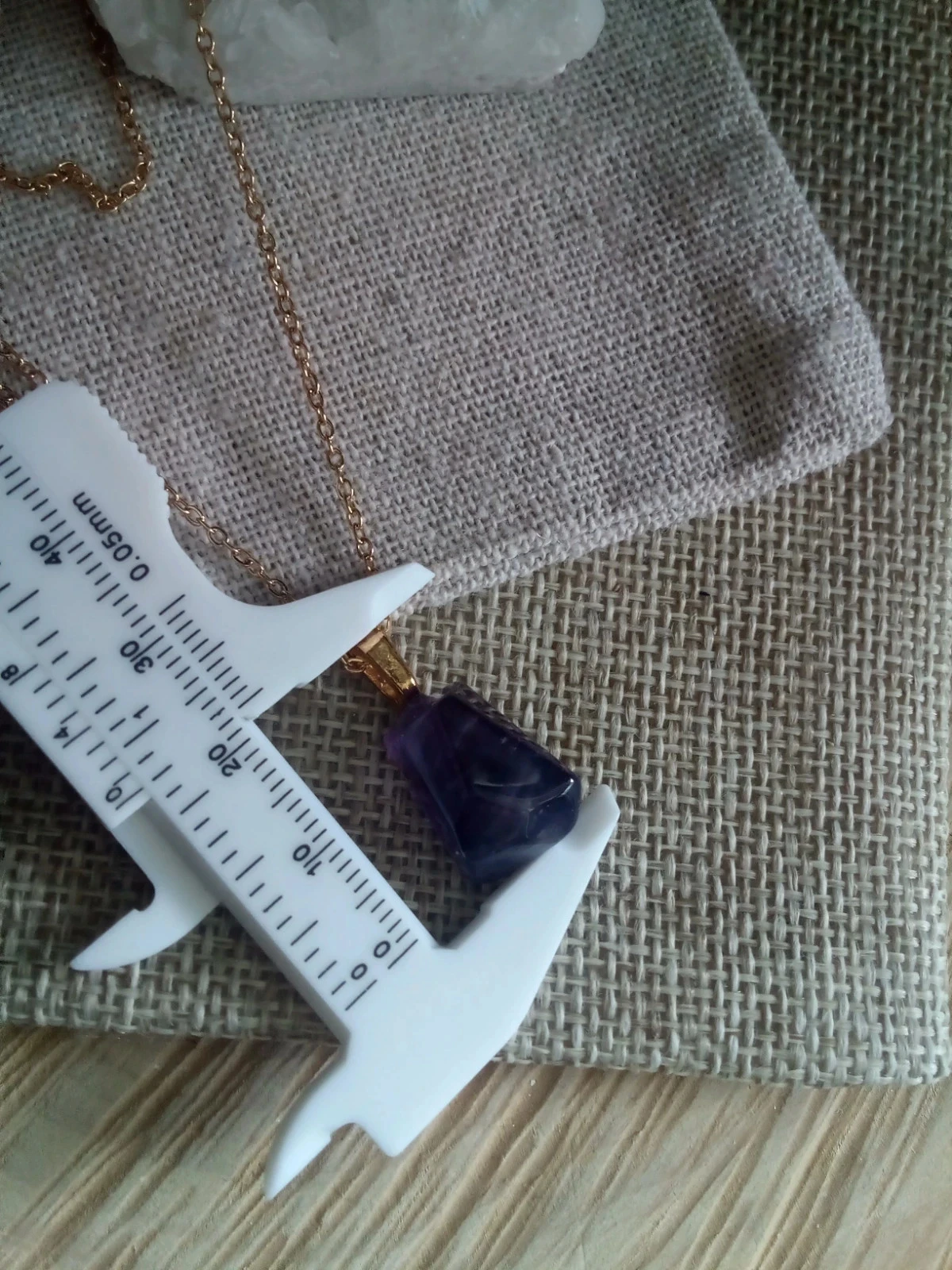 Purple Amethyst Natural Stone Pendant Necklace 💜. – photo 3